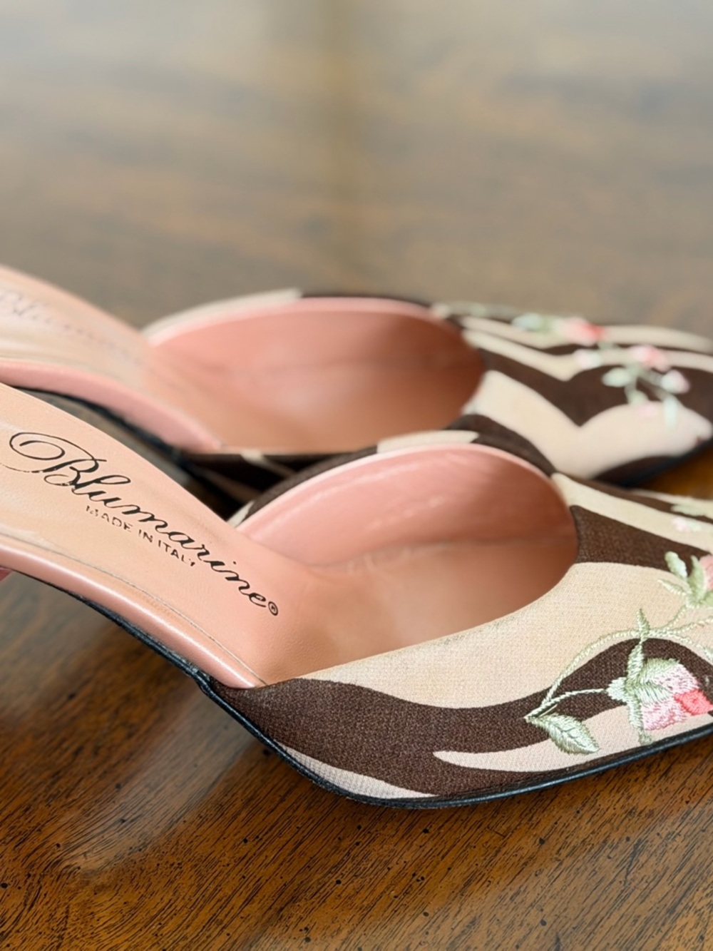 Embroidered Bluemarine Zebra Mules - 35 1/2 - Picture 5 of 10